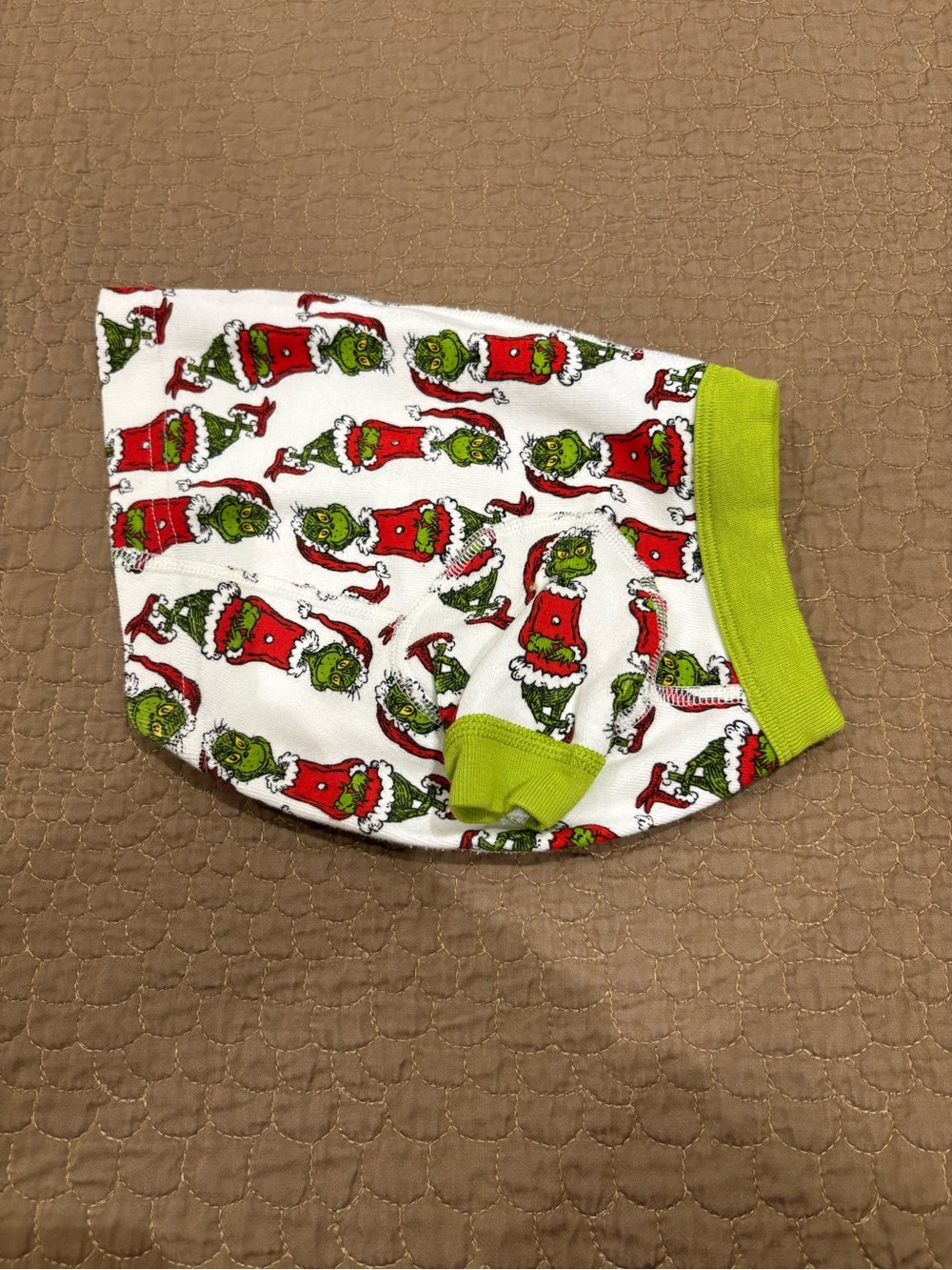 Dog Grinch Holiday Tee in White and Lime green